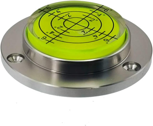 50mm scale High precision horizontal bubble Aluminium Case Bullseye Spirit Bubble Surface Level Round Inclinometers for Surveying Instruments and ...