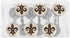 Fleur De Lis New Orleans Flower Crystal Glass Shower Curtain Hooks Rings Decorative Bathroom Decor - Set of 12...