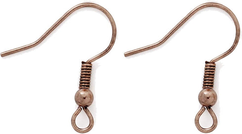 COIRIS 100 Pairs Antique Copper Color Earwires French Earring Hooks/Dangle Earring Findings Jewelry Making DIY (ER-1007-AC1)...