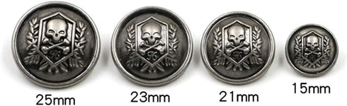 12 Piece Metal Blazer Button Set - for Blazer, Suits, Sport Coat, Uniform, Jacket 25mm (Gold)...