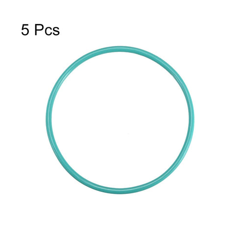 uxcell Fluorine Rubber O-Rings, 55mm OD 50.2mm ID 2.4mm Width FKM Seal Gasket for Machinery Plumbing, Green, Pack of 5...