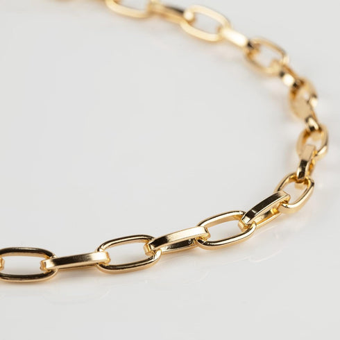 32.8 Feet Aluminum Link Chain Light Gold Flat Oval Chains for Jewelry Making Unwelded Paperclip Chain Spool Necklace Chains Bulk with Lobster Clas...