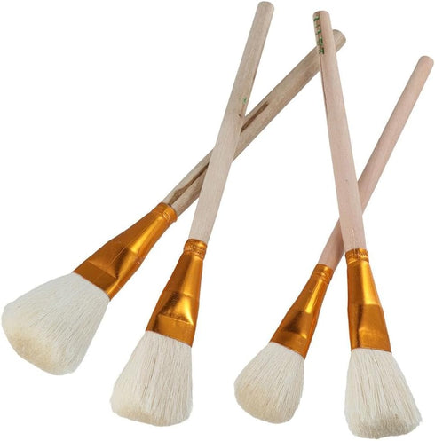 10Pcs Gilding Brush Set Goat Hair Paint Brush Sweep Mop Metallic Foil Flakes Paint Brushes for Art Crafts Supplies...
