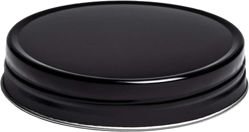 AllSpice Rust-Proof Wide Mouth Aluminum Metal Mason Jar Lids Leak-Proof 12-Pack (Black)...