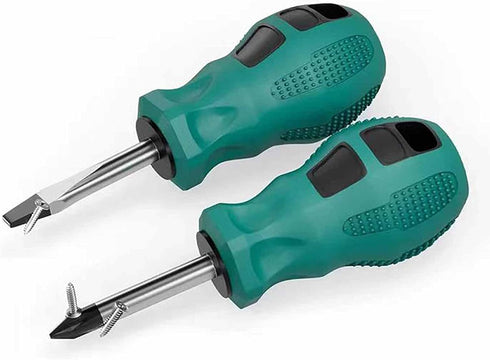 Buspoll screwdriver sets rubber anti-skid handle stubby screwdriver magnetic head 6mmx38mm slotted/phillips screwdriver...