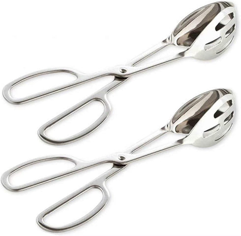 KEBE 2-PACK Serving Tongs for Buffet Party Catering, Thickening Food Serving Salad Cake Bread Kitchen Tongs, Stainless Steel...