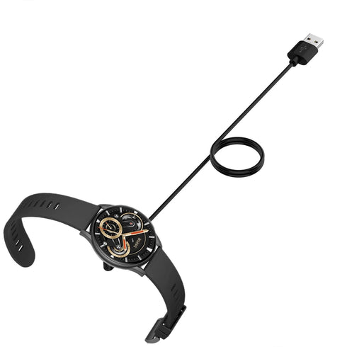 Black 2-Pin Strong Magnetic Cable USB Charging Line Cord Rope Black for Kieslect Watch K10 K11 Smartwatch Smartwatch Charger Charging Cable Magnet...