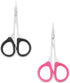 NC 2 Pieces Sewing and Embroidery Scissors Curved, Sharp, Stainless-Steel Design | Precision Tips, Ergonomic Rubber Handle Grip Small, Compact DIY...