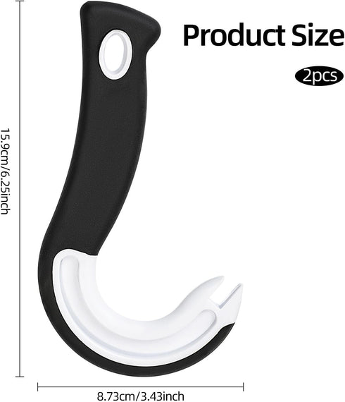 2PCS Easy Open Ring Pull Can Opener,Ergonomic Pop Top Can Opener Tool,Hook Can Opener for Pop Top Can,Manual Bottle Opener for Seniors,Children an...