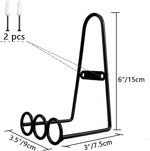 Plate Stand Holder for Wall Hanging Display Rack Art Hanger Metal Easel Photo Holder Books Bowls Platters (4, 6"x3.5"x3")...