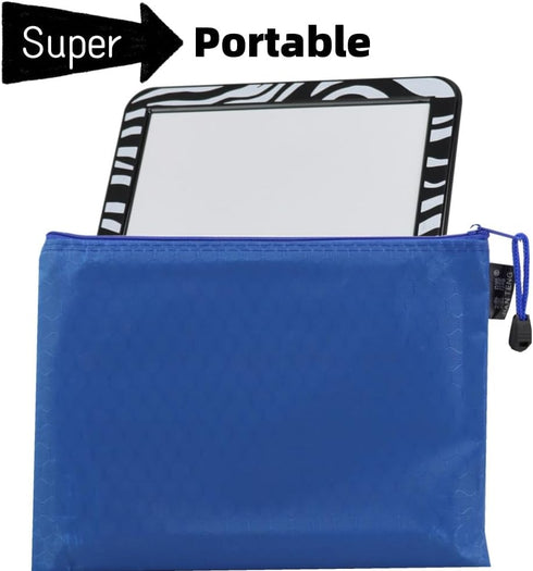 5x7 inch Zebra Design Magnetic Pocket Locker Mirror & Magnetic Locker Dry Erase Board Set for School Locker, Bathroom, Household Refrigerator,Work...
