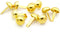 CRAFTMEMORE Round Brads Purse Feet Handbag Nailheads Spike Prong Studs 8MM 10MM 12MM 100 PCS (8 mm (?5/16"), Gold)...