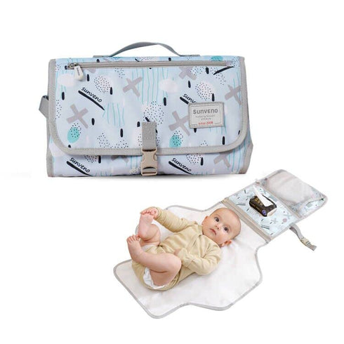 SUNVENO Baby Portable Changing Pad Waterproof Travel Changing Station Perfect for Baby Shower Gifts, Pink (Blue)...