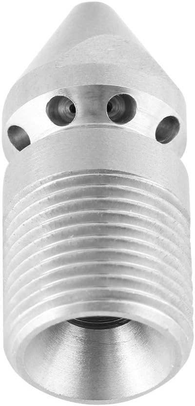 Sewer Jetter Nozzle, Stainless Steel SS304 Pressure Washer Sewer Cleaning Pipe Drain Jetting Nozzle with 3/8BSP Male Thread for Sewer and Drain Cl...