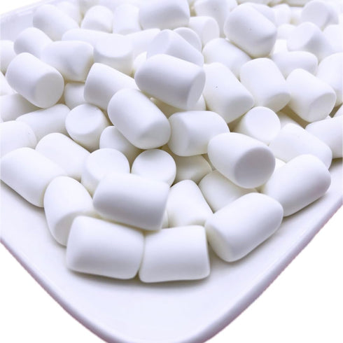 SBN Craft Supplies 50pc White Small Simulation Marshmallow Set Hard Resin Fake Marshmallows Cabochon Charm decoden cabochons Polymer Clay Charms F...