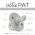 Ryan & Rose Cutie PAT Pacifier Teether (Flat, Grey)...