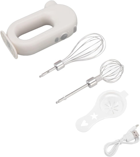 Electric Hand Mixer Elliptical Frother Eggbeater Automatic Foam Maker Double Stick Beer Frother for Household, Wynboop Mini Household Cordless Ele...