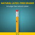 WoodCased Pencils, Yellow, Pre-sharpened, Pencils with Erasers, 2 HB 12 Pack...