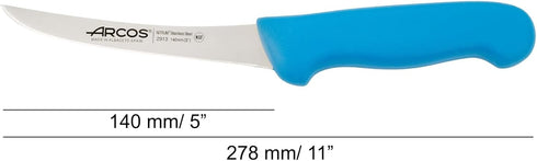 Arcos Boning Knife 5 Inch Nitrum Stainless Steel and 140 mm blade. Professional Butcher Knife to Slice Bones from Meat. Ergonomic Polypropylene Ha...
