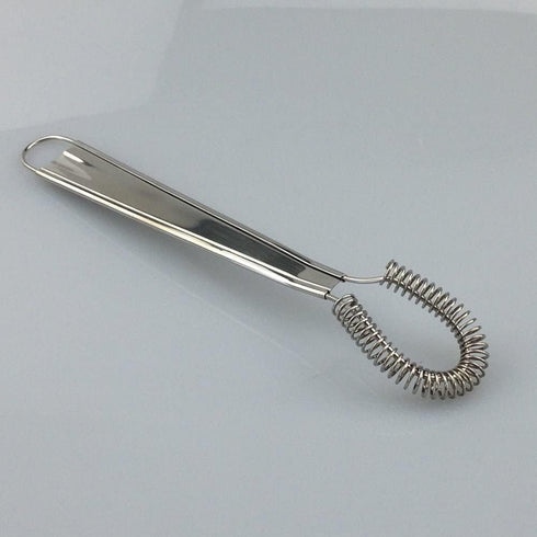 1Pc Silver Egg Beater Stainless Steel Mini Spring Coil Whisk Handheld Milk Frother Foamer Sauce Stirrer Blender Coffee Mixer Kitchen Egg Tools Whi...