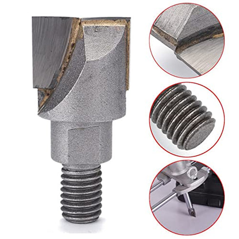 Wood Lock milling Cutter bits Shank 10MM CNC Cleaning Bottom Router Bit Woodworking Tools Two Screw Thread Lock Mortiser Milling Cutter, 1pcs, Mat...
