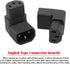 JSER IEC Male C14 to Up Direction Right Angled 90 Degree IEC Female C13 Power Extension Adapter 220V 10A Max...
