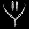 Unicra Silver Bride Necklace Earrings Set Bridal Wedding Jewelry Sets Rhinestone Prom Costume Choker Necklaces for Women and Girls (Silver-2 Pack ...