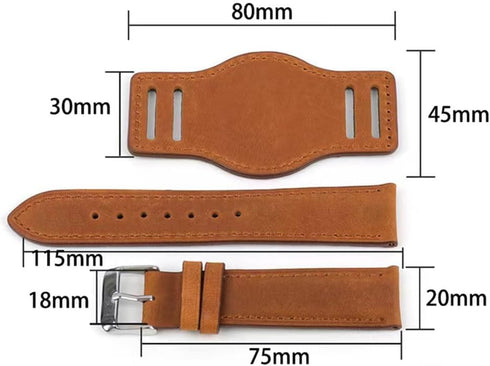 Big Face Round Dial Men Cool Watches Vintage Retro Steampunk Rock Wide Leather Strap Watch Fashion Cuff Sport Watch Quartz Calendar Wristwatch (br...