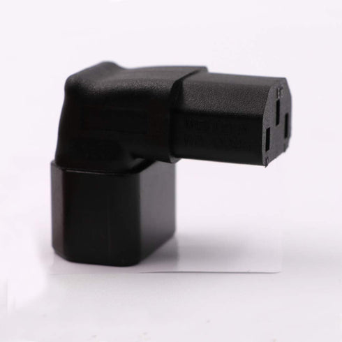 IEC C14 to C13 Power Adapter PDU Plug/Socket Down 90 Degree for LCD Wall Mount TV 2 Pack...