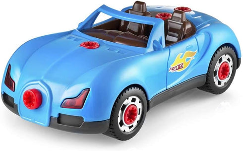 Play22 30 Pcs Take Apart Racing Car Toddler Toys Set - Build Your Own Car with Drill, Engine Sounds & Lights - Toy Car Constructions Set Stem Buil...