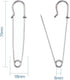KISSITTY 100-Piece Heavy Duty 2.76" Large Iron Safety Pins Metal Spring Lock Pin Fasteners for Blankets Skirts Kilts Brooch Crafts Making...