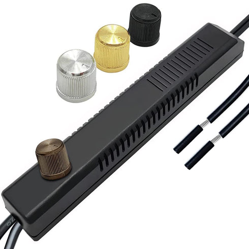 Zing Ear ZE-02A Rotary Dimmer Switch for Floor Torchiere Lamps, Halogen Lamps, Incandescent Lamps,500WMax. 120VAC Knob Switch Replacement Kit-Blac...