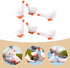 ARTIBETTER Miniature Goose Figurine 6pcs Miniature Goose Figurine White Goose Statue Fairy Tale Garden Animal Accessories Cake Toppers Sculpture f...