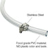 Draft Beer Line with Hexnut - Vinyl Hose ID 3/16 inch OD 7/16 inch Length 5ft, with Hexnut Assembly, Free Two Clamps, Prefect Connect Beer Tap Tow...