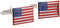 American Official Flag USA America Pair Cufflinks in a Presentation Gift Box & Polishing Cloth...