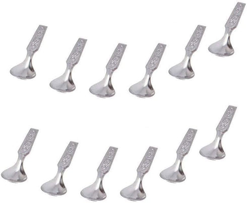 Stainless Steel TEA/COFFE AND Spice Box Spoons Set of 12 (Silver) (Small Tea spoon)...