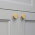 RZDEAL Cabinet Knobs Solid Brass Round Dresser Drawer Knobs and Pulls Simple Decorative Kitchen Cabinet Door Handles (4Pcs, 1.1"x0.78")...