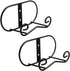 LIONWEI LIONWELI Wall Mount Plate Display Stands - 2 Pack Black Iron Easel Holders - Vertical Wall Hangers for Decorative Plates, Picture Frames, ...