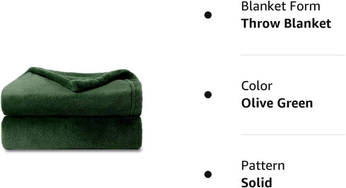 NANPIPER Baby Blankets, Super Soft Fleece Fuzzy Blanket for Toddler, Luxury Cozy Lightweight Microfiber Plush Blanket-Throw Size 30"x40",Olive Gre...