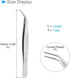 Tweezers, 125mm Length, Stainless Steel Curved Pointed Serrated Tip Tweezer - (Applications: for Mechanical Equipment Product Repair), 2-Pieces...