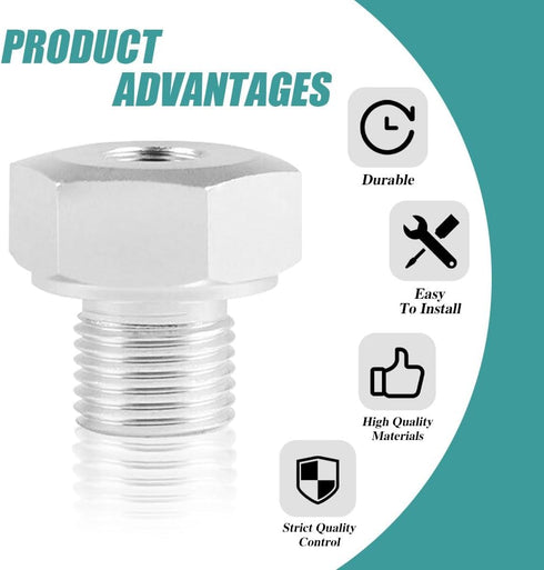 Oil Pressure Gauge Adapter, Automotive Replacement Transmission Oil Pressure Sensors, Engine Swap Oil Pressure Sensor Adapter M16 1.5 Adapter to 1...