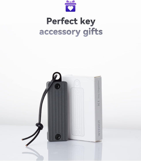 Compact Key Holder - Minimalist Keychain Organizer - EDC Key Carrier Leather Lanyard - Aluminium Key holder...
