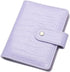 NatSumeBasics A7 Binder Wallet Cash Envelopes Budget Binder Purple Crocodile Pattern Notebook Cover 6 Rings Folders with Snap Button for Organizer...