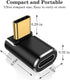 AuviPal USB C 90 Degree Adapter (Two Styles), 100W USB C Male to USB C Female Right Angle Extender Connector for Steam Deck, Meta Quest, MacBook, ...