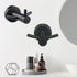 Pack of 2 Matte Black Wall Mounted Towel Hooks for Bathroom Shower Kitchen Cabinet Closet Door, SUS304 Stainless Steel Double Bath Robe Hook...