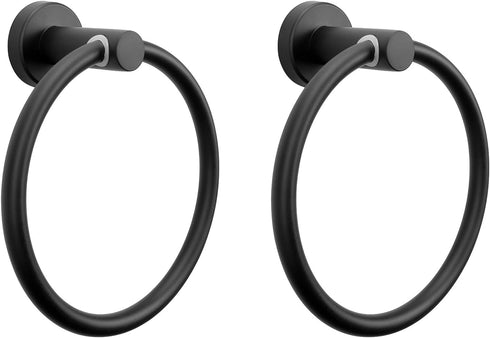 NearMoon Bath Towel Ring, Bathroom Hardware Accessories-Thicken Stainless Steel Hand Towel Holder for Bathroom, Modern Round Towel Hanger Wall Mou...