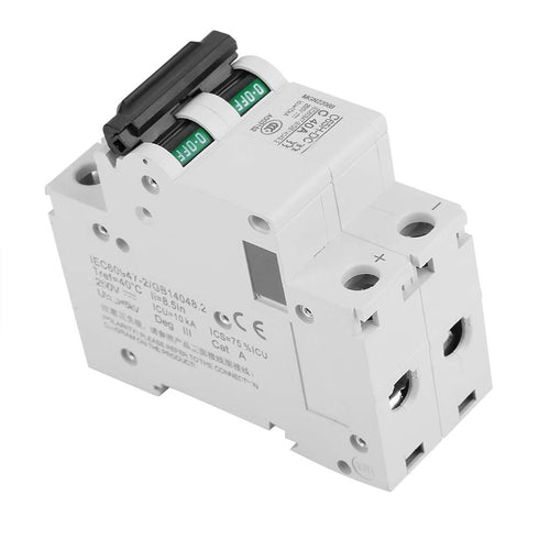 Premium Circuit Breaker, 2P 250V Low Voltage DC Miniature Circuit Breaker for Solar Panels Grid System(40A)...