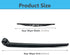 Rear Window Wiper Arm & Blade Replacement for Audi Q7 2007-2015 Rear Windshield Wiper Arm & Blade, Factory OE Style Rear Window Wiper Arm Blade Se...