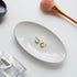 Ceramic Key Bowl for Entryway Table, 7 x 4 Key Dish Tray Catch All Bowl, Small Decorative Bowl for Key Jewelry Ring, Gray...