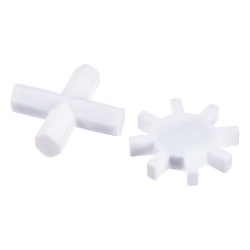 MECCANIXITY Magnetic Stirrer Mixer Stir Bar Rod Cross/Gear Shape Coating Magnet White for Laboratory 2in1 Set...